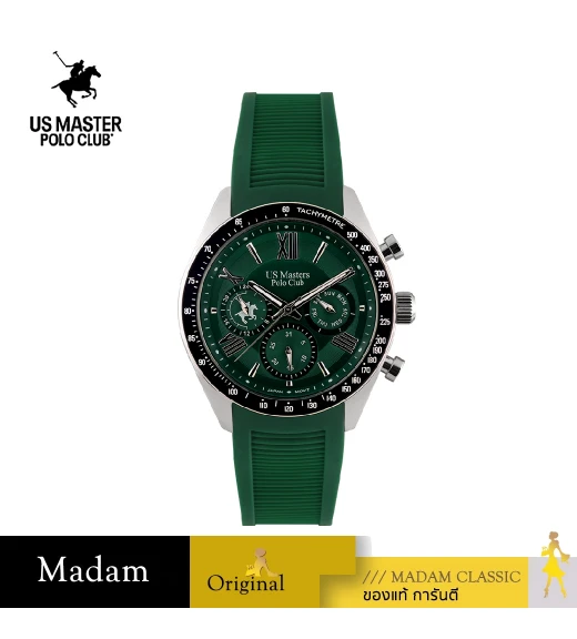 นาฬิกาข้อมือ US MASTERS POLO CLUB USM-EA10-GN-GN ROMAN SPORT DAY DATE 43 MM,GREEN / GREEN