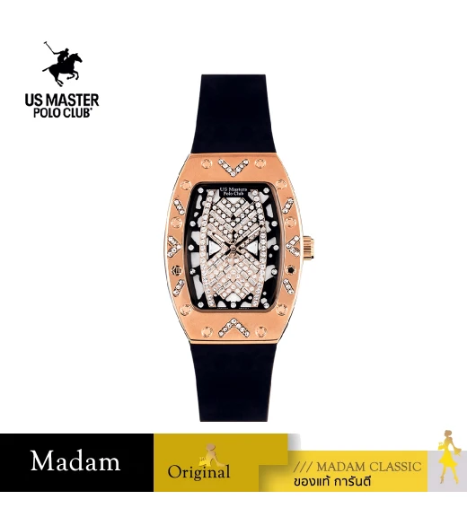 นาฬิกาข้อมือ US MASTERS POLO CLUB USM-EB01-BK-RBK RX-1 NOCTARA 31 MM,BLACK / ROSEGOLD BLACK