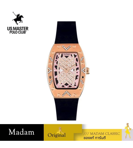 นาฬิกาข้อมือ US MASTERS POLO CLUB USM-EB01-BK-RPK RX-1 NOCTARA 31 MM,BLACK / ROSEGOLD PINK
