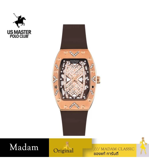 นาฬิกาข้อมือ US MASTERS POLO CLUB USM-EB01-BR-RBR RX-1 NOCTARA 31 MM,BROWN / ROSEGOLD BROWN