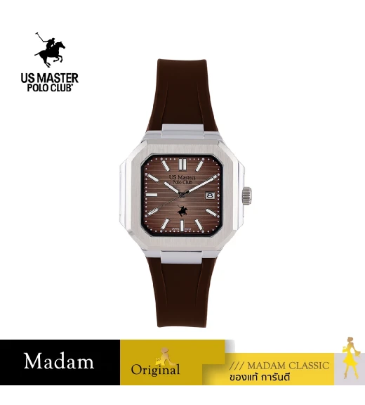 นาฬิกาข้อมือ US MASTERS POLO CLUB USM-EB02-BR-LBR TIMES SQUARE CLASSIC DATE 45 MM,BROWN / LIGHT BROWN