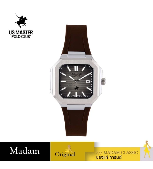 นาฬิกาข้อมือ US MASTERS POLO CLUB USM-EB02-BR-LGY TIMES SQUARE CLASSIC DATE 45 MM,BROWN / LIGHT GREY