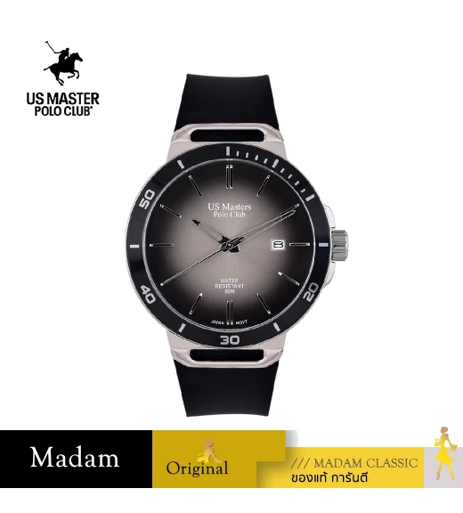 นาฬิกาข้อมือ US MASTERS POLO CLUB USM-EB03-BBU-BGY MODERN DATE 43 MM,BLACK / GREY