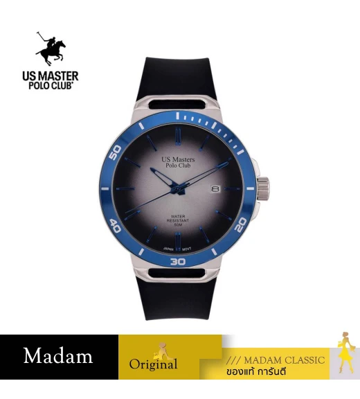 นาฬิกาข้อมือ US MASTERS POLO CLUB USM-EB03-BBU-BWE MODERN DATE 43 MM,BLACK / BLUE นาฬิกาข้อมือ US MASTERS POLO CLUB USM-EB03-BBU-BWE MODERN DATE 43 MM,BLACK / BLUE