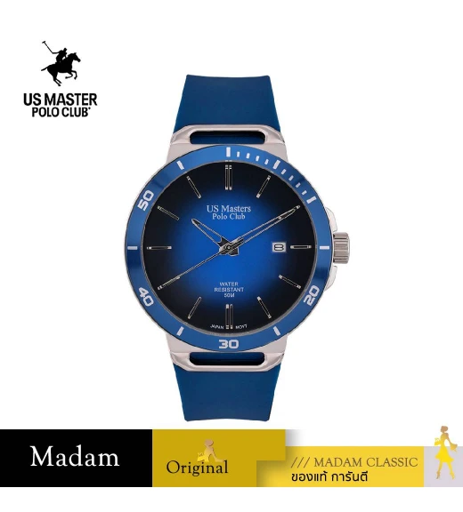 นาฬิกาข้อมือ US MASTERS POLO CLUB USM-EB03-BUB-BBU MODERN DATE 43 MM,BLUE / BLUE