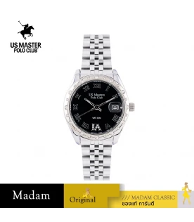 นาฬิกาข้อมือ US MASTERS POLO CLUB USM-EC02-BK NEW YORK CLASSIC ROMAN DATE 33 MM,BLACK