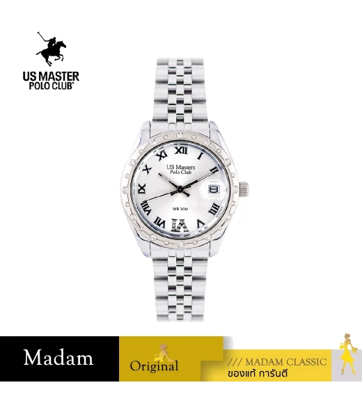 นาฬิกาข้อมือ US MASTERS POLO CLUB USM-EC02-WE NEW YORK CLASSIC ROMAN DATE 33 MM,WHITE