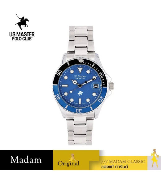 นาฬิกาข้อมือ US MASTERS POLO CLUB USM-EC04-BBU-LBU OHIO CLASS 1900 DATE 37 MM,BLACK BLUE / LIGHT BLUE