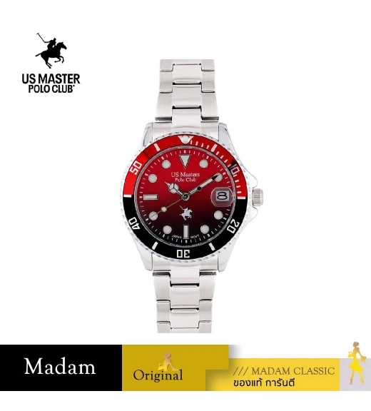 นาฬิกาข้อมือ US MASTERS POLO CLUB USM-EC04-BRD-RDB OHIO CLASS 1900 DATE 37 MM,BLACK RED / RED BLACK