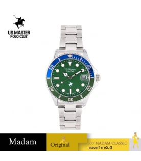 "นาฬิกาข้อมือ US MASTERS POLO CLUB USM-EC04-BUG-GN  OHIO CLASS 1900 DATE 37 MM,BLUE GREEN / GREEN"