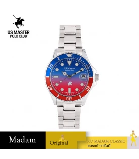นาฬิกาข้อมือ US MASTERS POLO CLUB USM-EC04-BUR-BUR OHIO CLASS 1900 DATE 37 MM,BLUE RED / BLUE RED