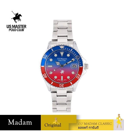 นาฬิกาข้อมือ US MASTERS POLO CLUB USM-EC04-BUR-BUR OHIO CLASS 1900 DATE 37 MM,BLUE RED / BLUE RED