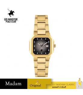 นาฬิกาข้อมือ US MASTERS POLO CLUB USM-EC05-GD-GY TIMES SQUARE MODERN DATE 32 MM,GOLD / GREY