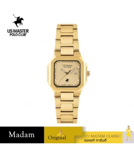นาฬิกาข้อมือ US MASTERS POLO CLUB USM-EC05-GD TIMES SQUARE MODERN DATE 32 MM,GOLD