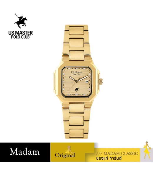 นาฬิกาข้อมือ US MASTERS POLO CLUB USM-EC05-GD TIMES SQUARE MODERN DATE 32 MM,GOLD นาฬิกาข้อมือ US MASTERS POLO CLUB USM-EC05-GD TIMES SQUARE MODERN DATE 32 MM,GOLD