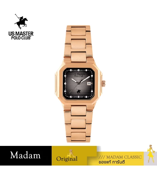 นาฬิกาข้อมือ US MASTERS POLO CLUB USM-EC05-RG-GY TIMES SQUARE MODERN DATE 32 MM,ROSEGOLD / GREY