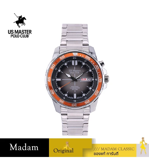 นาฬิกาข้อมือ US MASTERS POLO CLUB USM-EC09A-BGY TITAN BOLT DAY-DATE 42 MM,BLACK / GREY