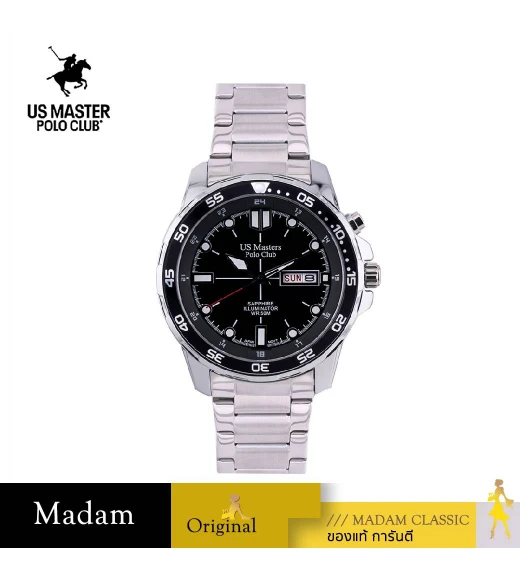 นาฬิกาข้อมือ US MASTERS POLO CLUB USM-EC09A-BK TITAN BOLT DAY-DATE 42 MM,BLACK