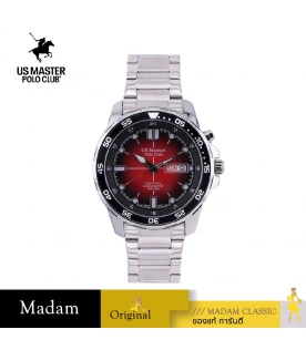 นาฬิกาข้อมือ US MASTERS POLO CLUB USM-EC09A-BRD TITAN BOLT DAY-DATE 42 MM,BLACK / RED