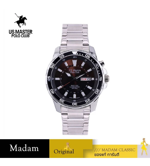 นาฬิกาข้อมือ US MASTERS POLO CLUB USM-EC09B-BR-BK TITAN BOLT DAY-DATE 42 MM,BROWN / BLACK