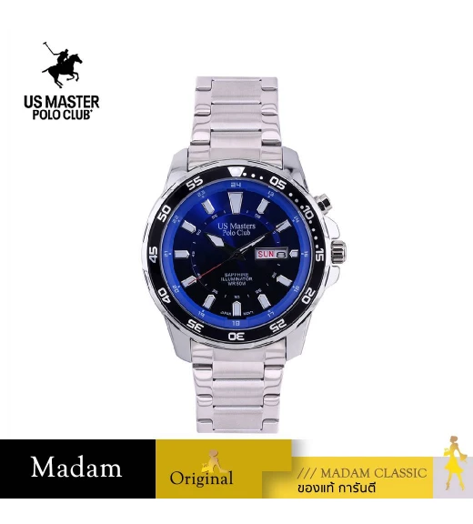 นาฬิกาข้อมือ US MASTERS POLO CLUB USM-EC09B-BU-BK TITAN BOLT DAY-DATE 42 MM,BLUE / BLACK