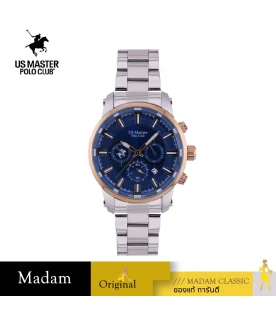นาฬิกาข้อมือ US MASTERS POLO CLUB USM-EC10-BUR SPEEDKING MODERN 45 MM,BLUE / ROSEGOLD