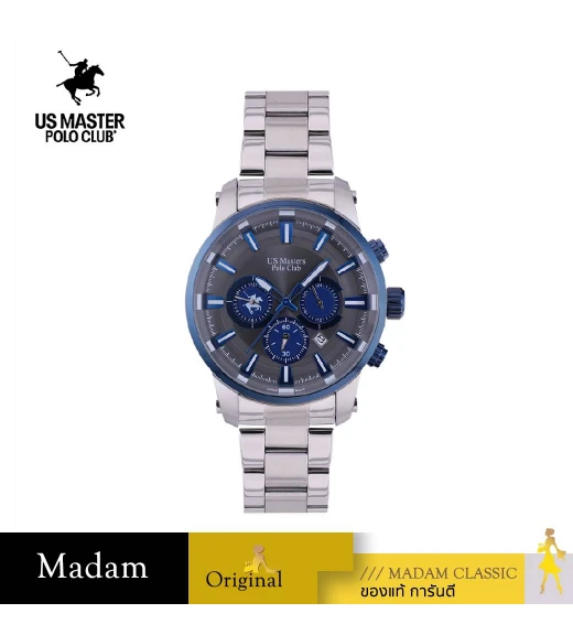 นาฬิกาข้อมือ US MASTERS POLO CLUB USM-EC10-GYB SPEEDKING MODERN 45 MM,GREY / BLUE