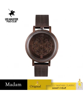 นาฬิกาข้อมือ US MASTERS POLO CLUB USM-EC14-IPBR HARMONY ANCIENT SWISS 37.5 MM,PLATING BROWN