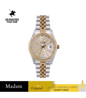 นาฬิกาข้อมือ US MASTERS POLO CLUB USM-EC15-SGD-GD ABRAHAM JUNGLE DAY-DATE 40 MM,SILVER GOLD / GOLD