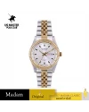 นาฬิกาข้อมือ US MASTERS POLO CLUB USM-EC18-SGD-WE ABRAHAM LADY DAY-DATE 31 MM,SILVER GOLD / WHITE