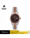 นาฬิกาข้อมือ US MASTERS POLO CLUB USM-EC18-SRG-BR ABRAHAM LADY DAY-DATE 31 MM,SILVER ROSEGOLD / BROWN