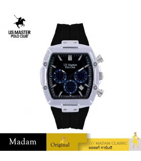 นาฬิกาข้อมือ US MASTERS POLO CLUB USM-ED01-BK-BBK RX-1 SPORTS CHRONO DATE 41 MM,BLACK / BLUE BLACK