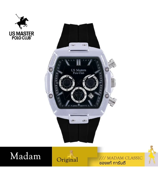 นาฬิกาข้อมือ US MASTERS POLO CLUB USM-ED01-BK-BK RX-1 SPORTS CHRONO DATE 41 MM,BLACK / BLACK