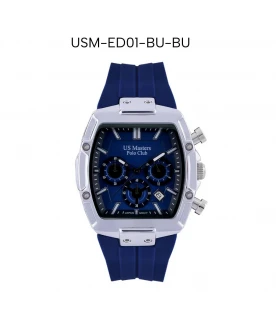 นาฬิกาข้อมือ US MASTERS POLO CLUB USM-ED01-BU-BU RX-1 SPORTS CHRONO DATE 41 MM,BLUE / BLUE