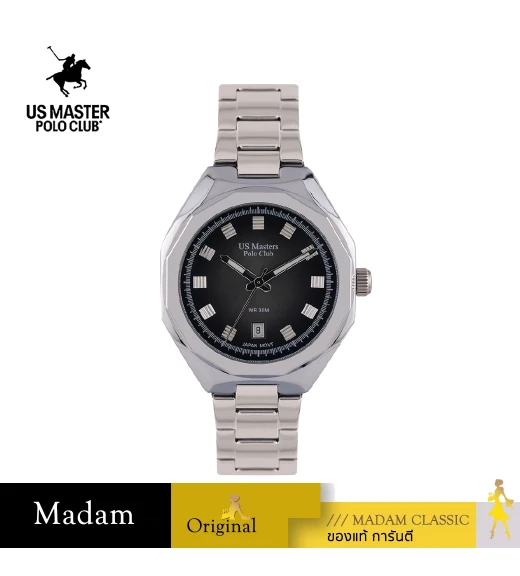 นาฬิกาข้อมือ US MASTERS POLO CLUB USM-EE02-LBK DETROIT MODERN DATE 37 MM,LIGHT BLACK