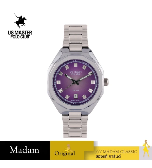 นาฬิกาข้อมือ US MASTERS POLO CLUB USM-EE02-LVT DETROIT MODERN DATE 37 MM,LIGHT VIOLET