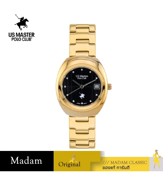 นาฬิกาข้อมือ US MASTERS POLO CLUB USM-EE05-GD-BK SUMMIT ELITE DATE 32 MM,GOLD / BLACK