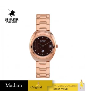 นาฬิกาข้อมือ US MASTERS POLO CLUB USM-EE05-RG-BR SUMMIT ELITE DATE 32 MM,ROSEGOLD / BROWN
