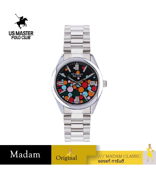 นาฬิกาข้อมือ US MASTERS POLO CLUB USM-EE06-BK NEW YORK COLOR BALL DATE 31 MM,BLACK
