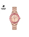นาฬิกาข้อมือ US MASTERS POLO CLUB USM-EF01-RG FRIST LADY HEXAGON CRYSTAL DATE 35 MM,ROSEGOLD