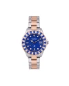 นาฬิกาข้อมือ US MASTERS POLO CLUB USM-EF01-SRG-BU FRIST LADY HEXAGON CRYSTAL DATE 35 MM,SILVER ROSEGOLD / BLUE