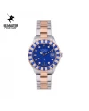 นาฬิกาข้อมือ US MASTERS POLO CLUB USM-EF01-SRG-BU FRIST LADY HEXAGON CRYSTAL DATE 35 MM,SILVER ROSEGOLD / BLUE